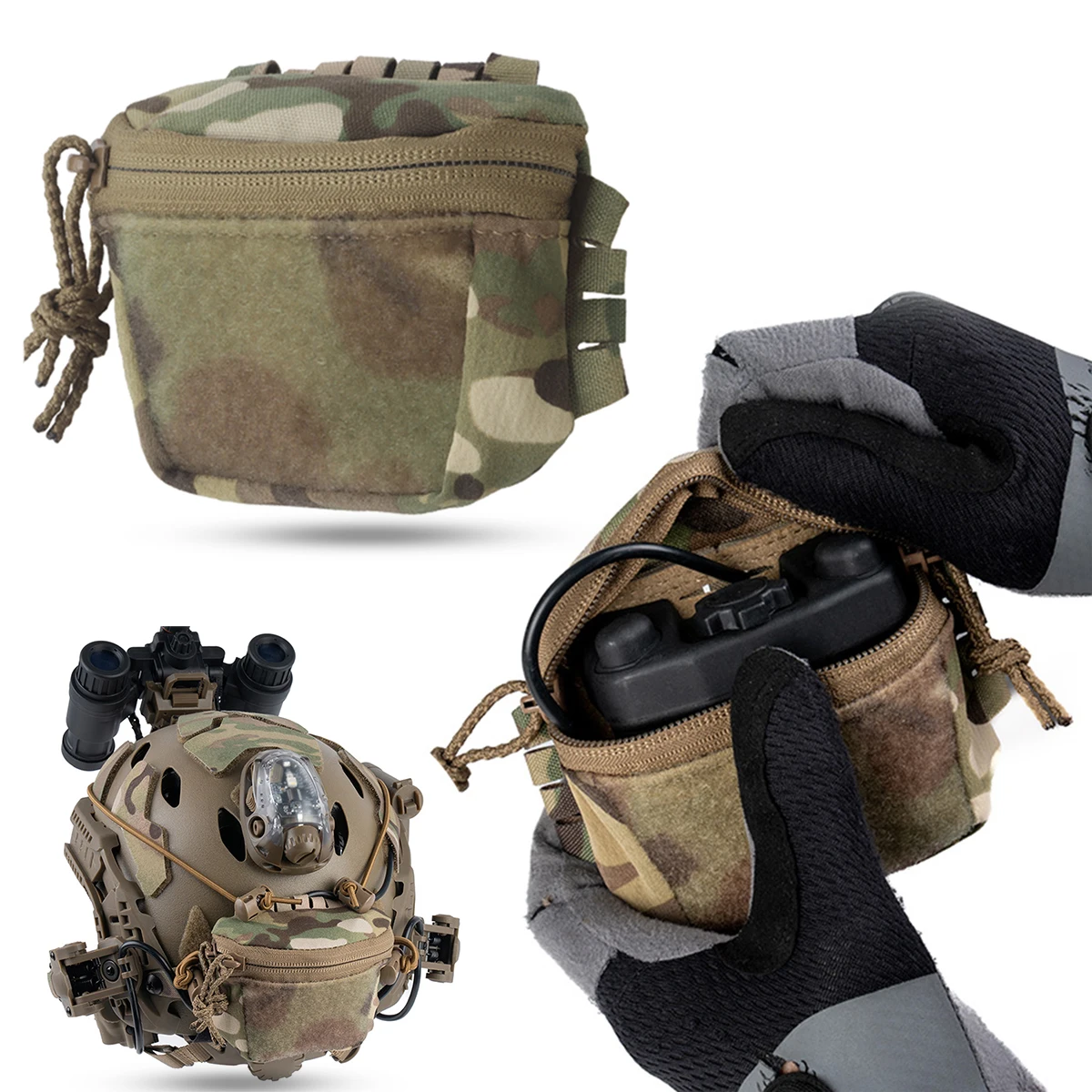 

Tactical NVG Battery Pouch Military Helmet Mounted Counter Weight Pouch Hunting Accessory Storage Bag for Fast MK Airsoft Helmet