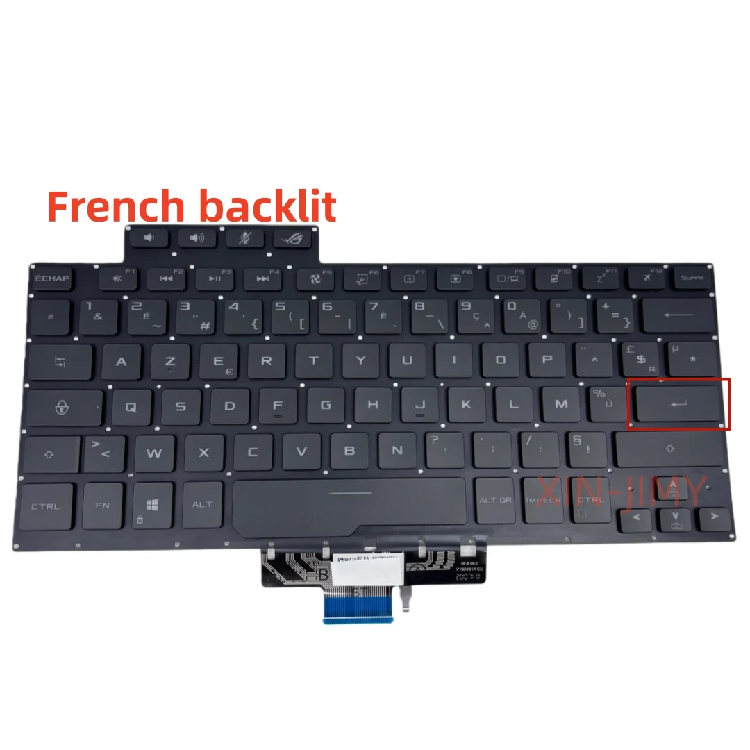 French Backlit Laptop Keyboard for ASUS ROG Zephyrus G14 GA401 GA401QE GA401QM GA401IV GA401QC GA401QH GA401IU GA401IHR 2020