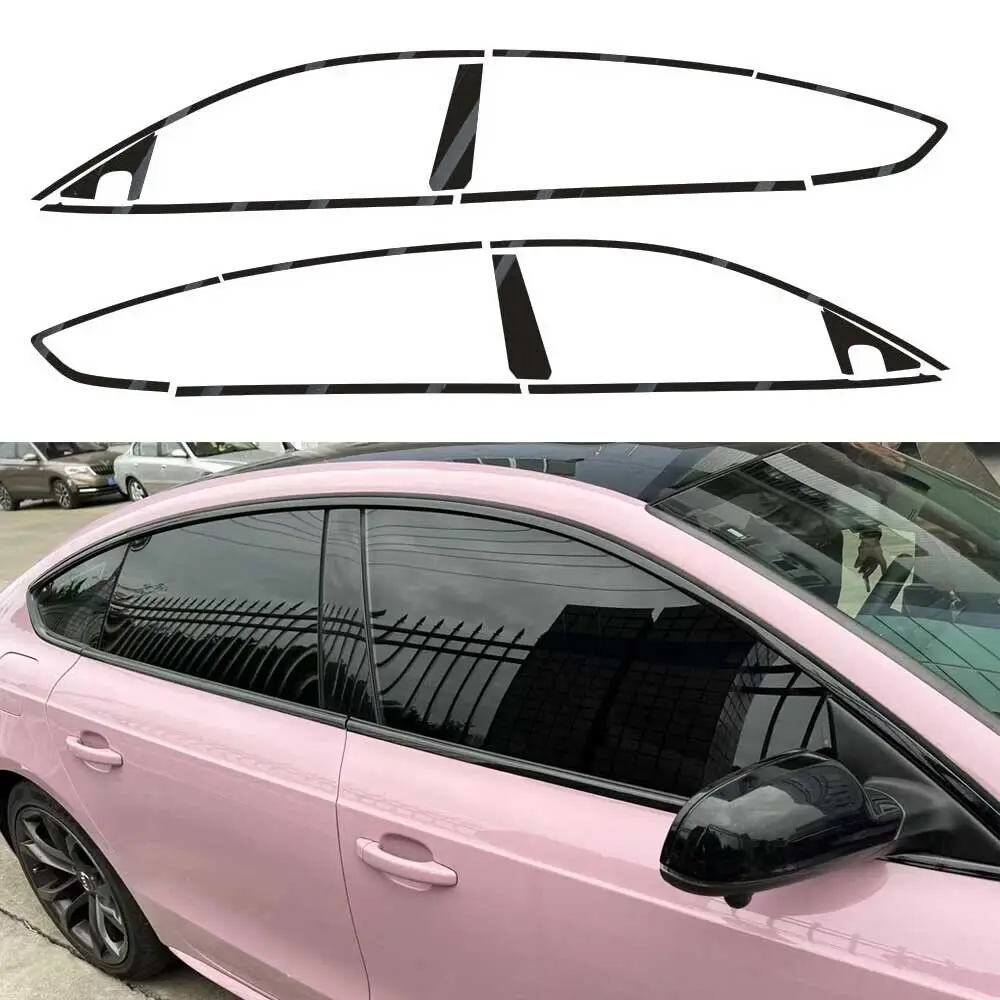 Glossy Black Chrome Delete Window Trims For Audi S5/A5 8T3 2007-2016