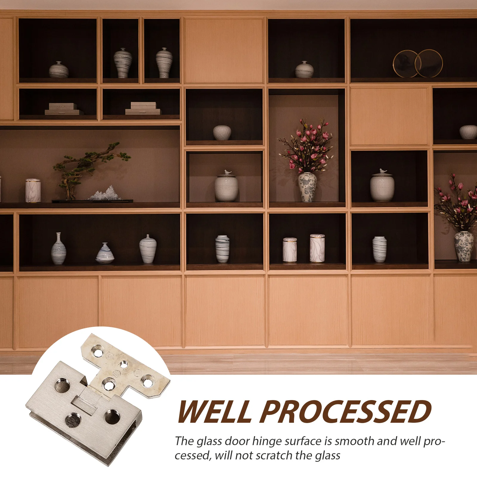 

2pcs Frameless Glass Door Hinge Zinc Alloy Smooth Opening Replacement For Cabinet Wine Display Shower Room Hinges