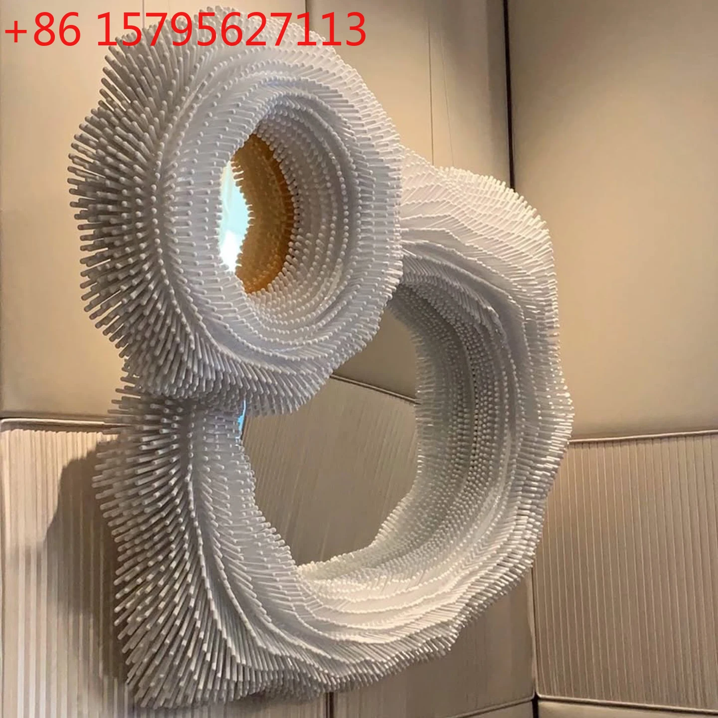 

Modern simple style living room background wall decorative painting high-end light luxury villa three-dimensional hanging