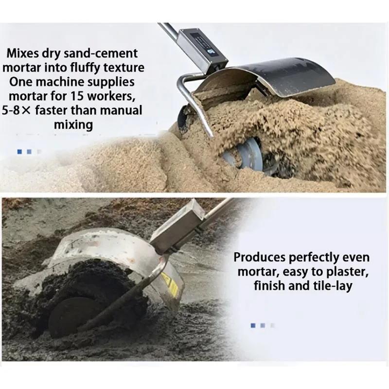 Blender Small Handheld Mortar Mixer Masonry Plaster Floor Machine Wireless Lithium Battery Cement Mortar Concrete Mixer view 5
