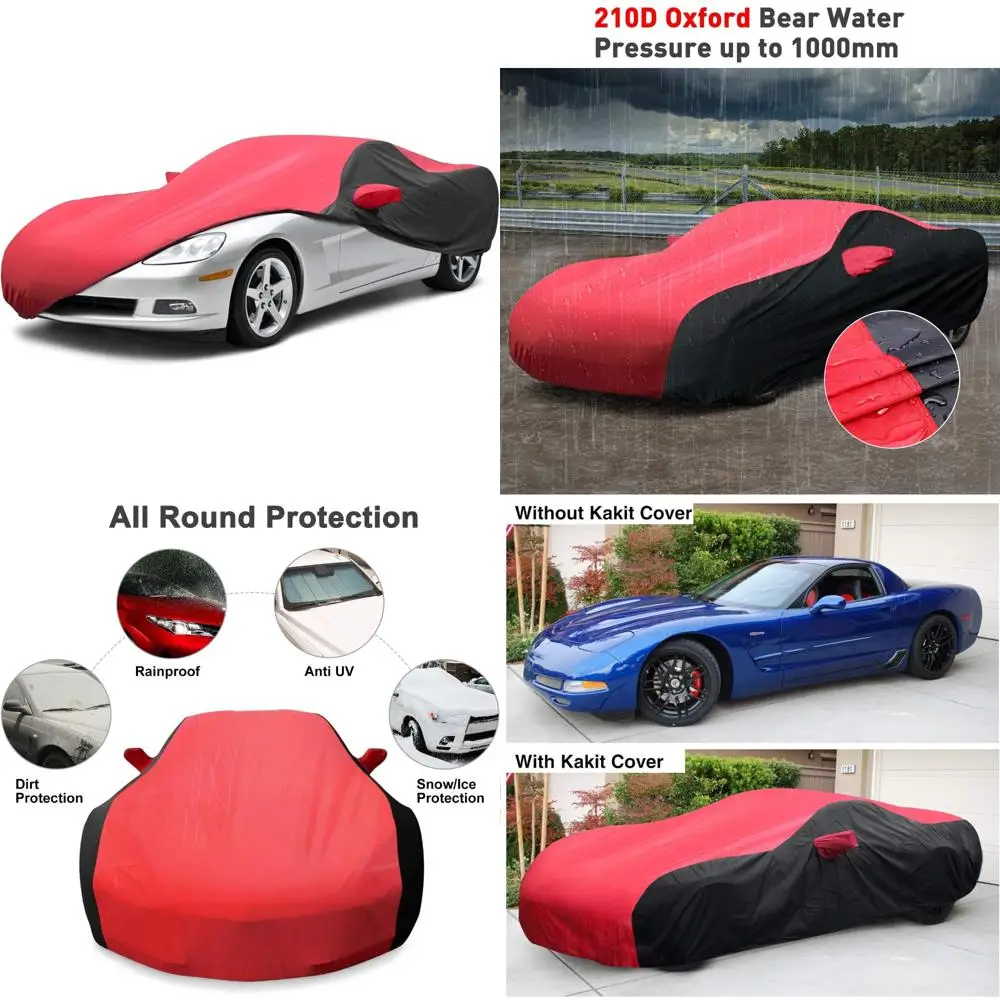 

Waterproof Custom Fit Car Cover UV Resistant Fade-Proof for 2005-2013 C6 Corvette, Suitable for Indoor and Outdoor Use