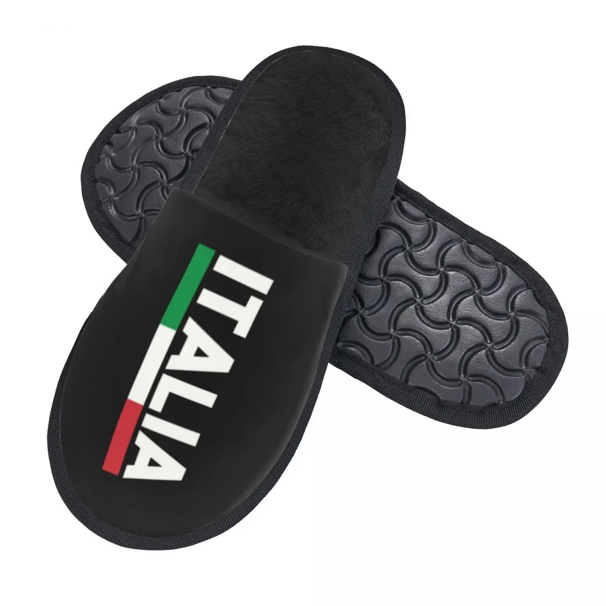 Custom Flag Of Italy Comfy Scuff With Memory Foam Slippers Women Italian Patriotic Hotel House Shoes