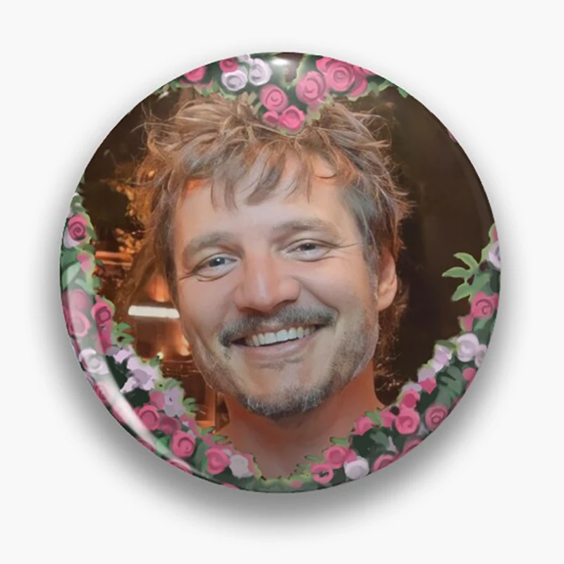 

Pedro Pascal Badge Soft Button Lapel Pin Decor Brooch Jewelry Decoration Gift 58mm