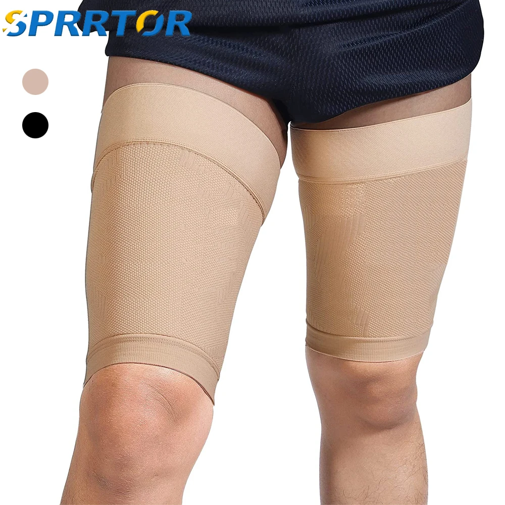 

1Pair Thigh Compression Sleeves,Unisex,Hamstring Compression Sleeve for Quad,Groin Pain Relief,Recovery,Thigh Brace for Sports