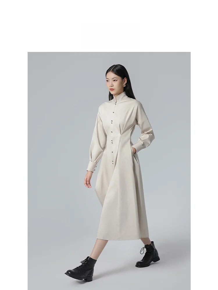 

Оригинальное улучшенное китайское платье Anytime Chenuyue с длинными рукавами, женское, с завышенной талией, А-силуэт, хлопковое, винтажное