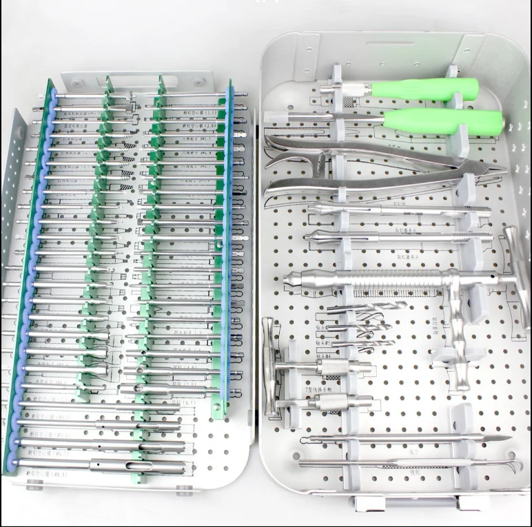 Orthopedic Broken Screw Removal Instrument Set Bone Plate Removal Tool Kit Internal Fixation Screw Extractor Complete Set
