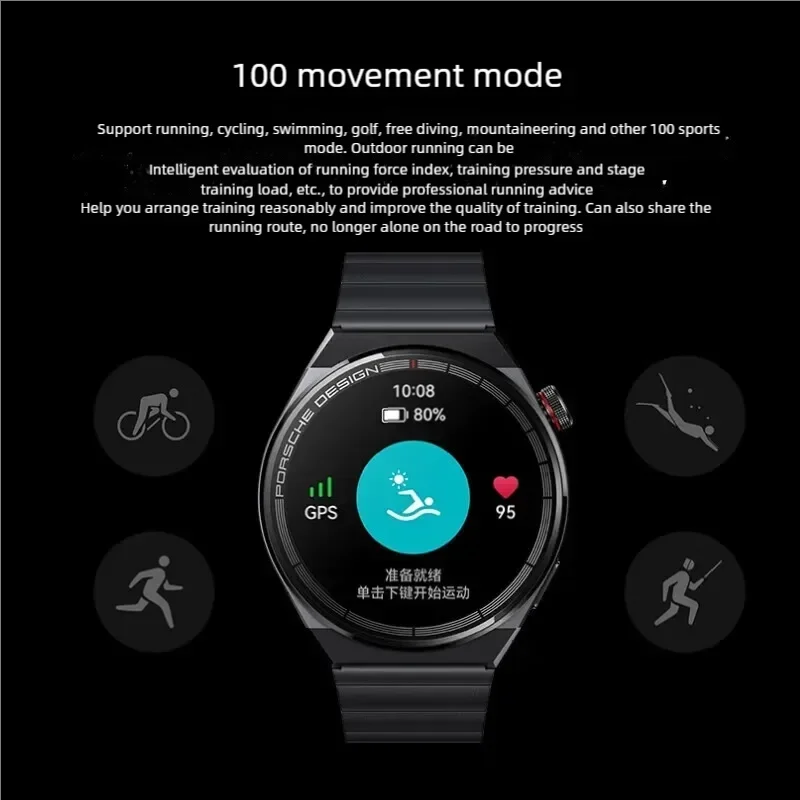 Huawei Smart Watch Watch GT 3 Porsche Design Watch Sports Body Temperature Blood Oxygen Heart Rate Monitoring Bluetooth Calling