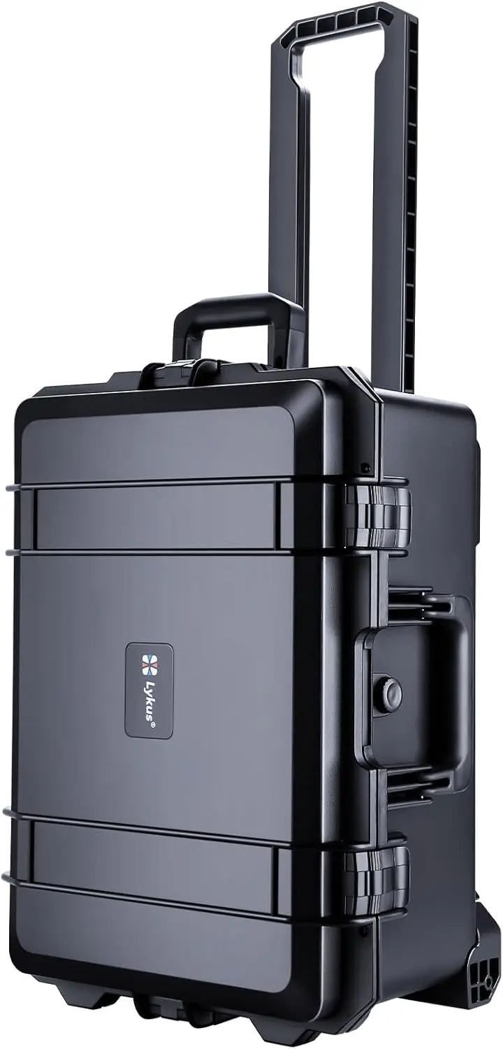 HC-5220 Waterproof Hard Case with Wheels and Customizable Foam, Interior Size 20.5x14.2x9.7 inch, Suitable for camera, lens, dro