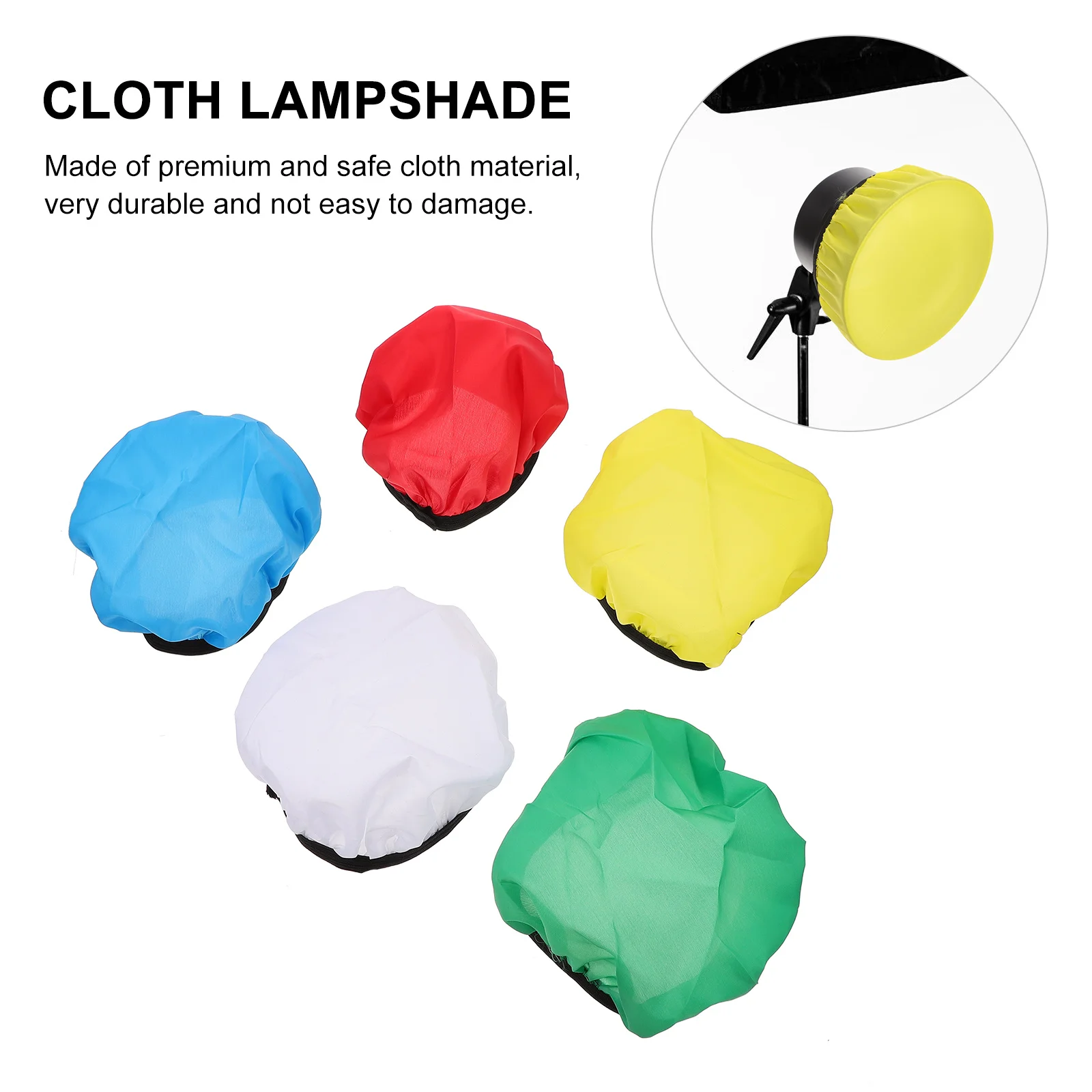 

5Pcs Flash Lamp Cover Cloth Durable Photography Lamp Shade Reflecting Fill-Light Lampshade Photo Accessory Creative Round Light