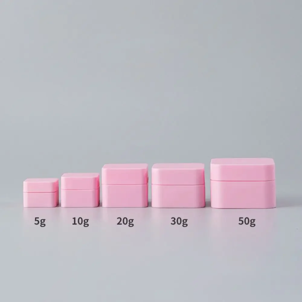 10 Stück 5g/10g/20g/30g/50g Quadratische Doppelschichtige Plastik-Reisebehälter für Lippenbalsam, Gesichtscreme, Lotion und Make-up-Aufbewahrung – Detail 14