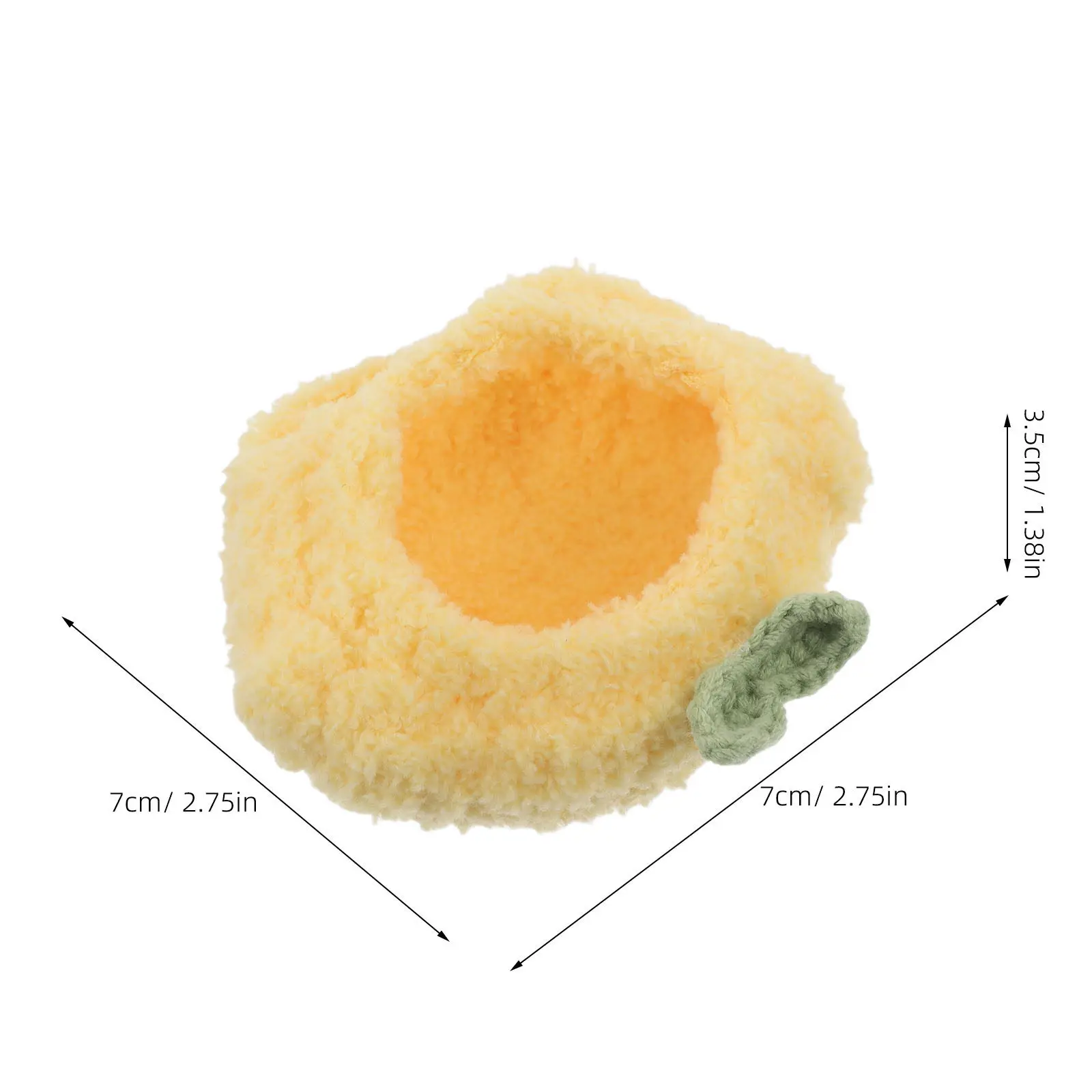 Mini Chapéu Estilo Fruta para Artesanato, Material Macio e Amigável à Pele, Acessórios para Fantasias, Miniatura para Casa de Bonecas