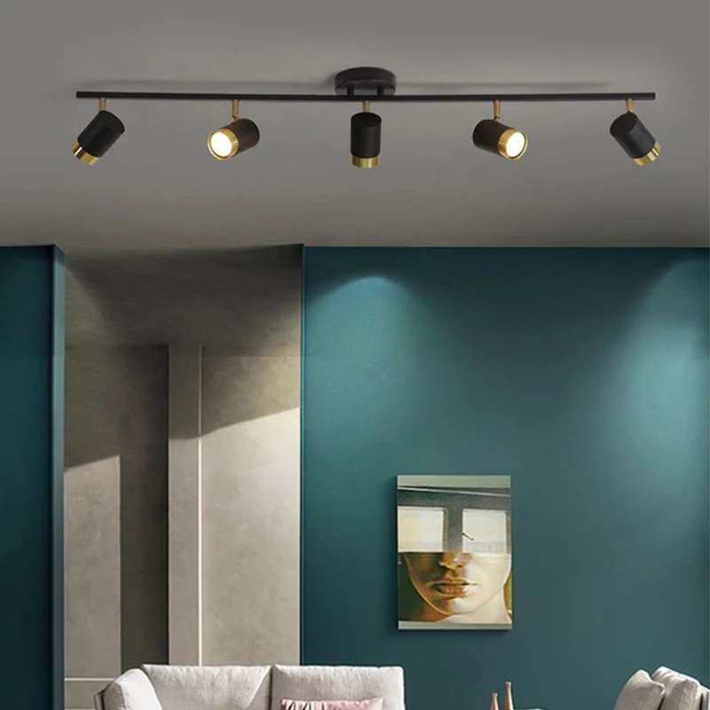 Household Exposed Ceiling Downlight Bedroom Living Room Background Wall Cloakroom Ceiling Light Nordic Track Led Chandelier