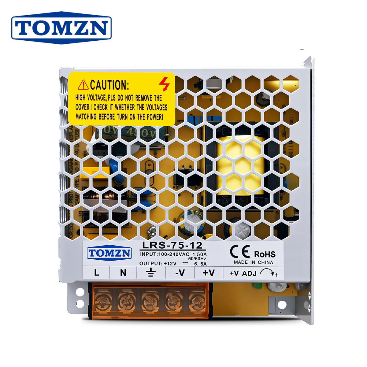 

TOMZN 75W AC-DC SMPS Single Output Switching power supply input 110V 220V output 5V 12V 15V 24V 36V 48V adjustable for LED