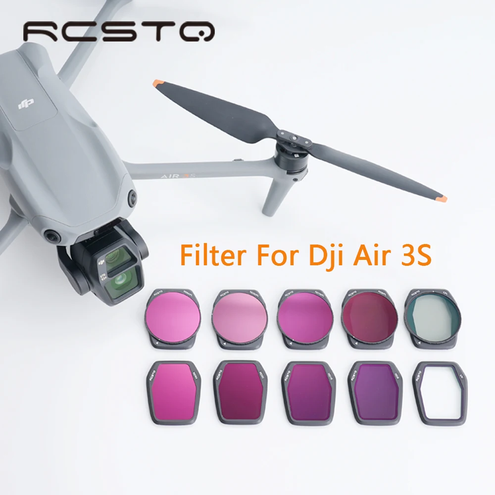 RCSTQ CPL Filter For DJI Air 3S Adjustable Lens Filters Set UV ND8PL ND16PL ND32PL ND64PLFor DJI Air 3S Drone Accessories