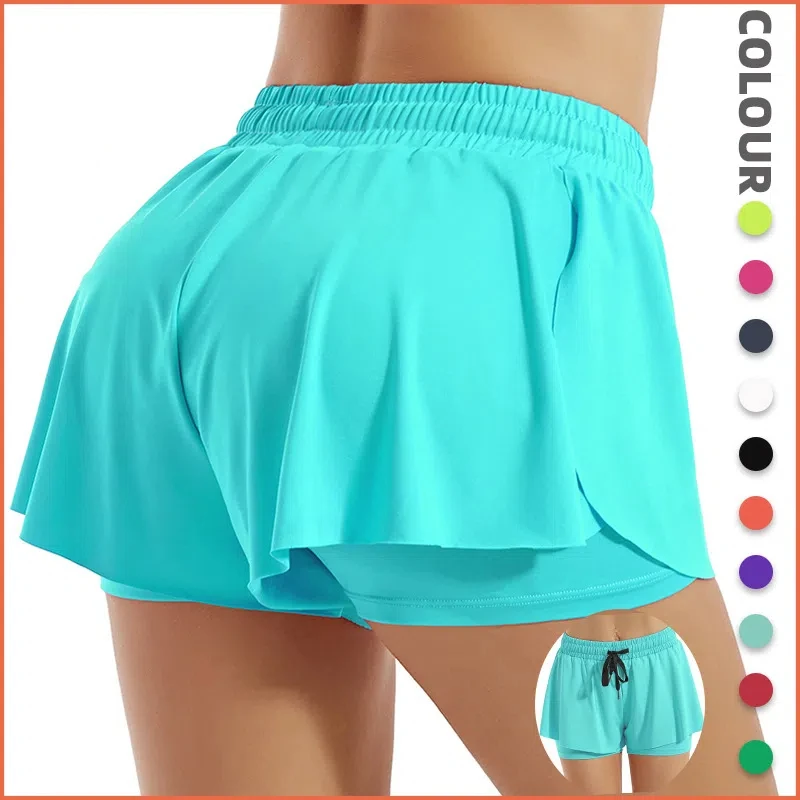 Women's Sports Yoga Shorts with High Waist, Hip Lift, Fitness, Running, Cycling, 3-point Shorts, Quick Drying Women's Yoga Short