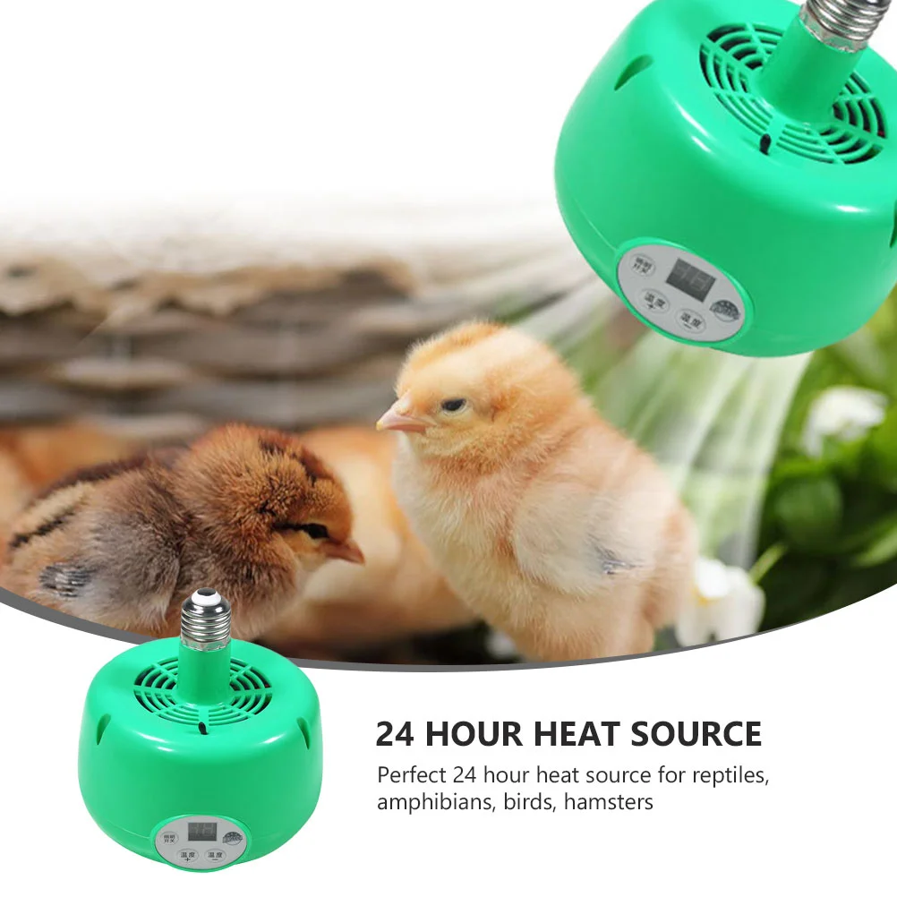 Chick Heat Lamp Heating Temperature Adjustable Emitter Pet Warming Light Breeding Heater Fan Reptile