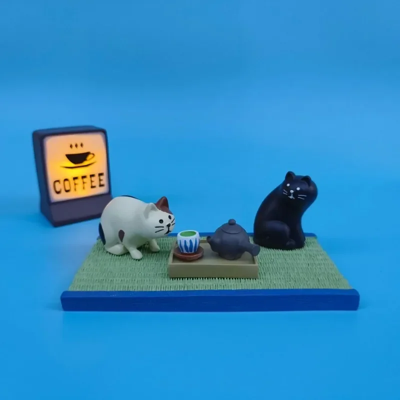 زخرفة مصغرة لسطح المكتب الداخلي ، شخصيات حركة القط الشاي على الطريقة اليابانية ، إكسسوارات السيارة الداخلية ، قلب جرلي الراتنج ، هدية إبداعية