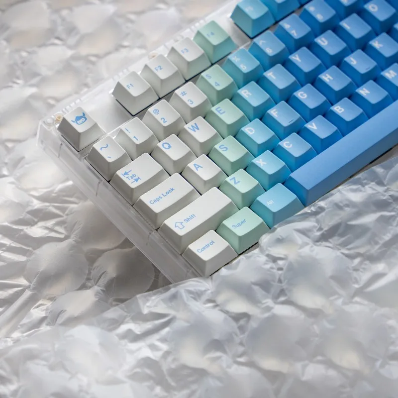 Blue Theme Keycaps Set Customization PBT Sublimation Cherry Profile Keyboard Cap for Mechanical Keyboard Accessories DIY Gift