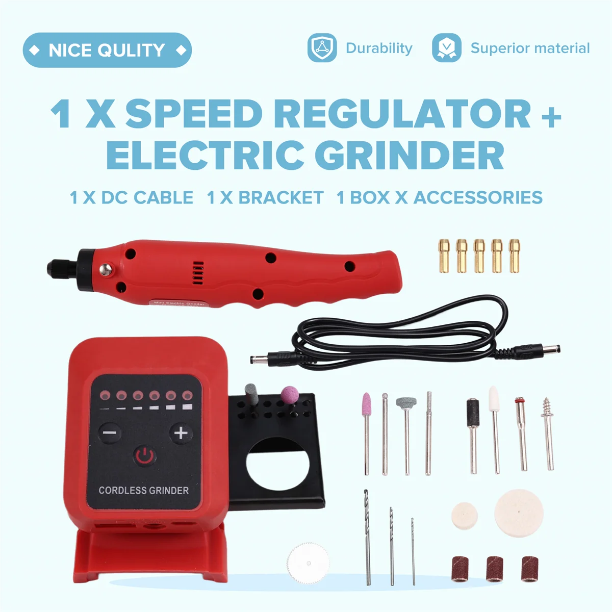 

AA98 18-21v Lithium Battery Small Electric Grinder 6 Speed Adjustment for Battery Interface Small Electric Drill