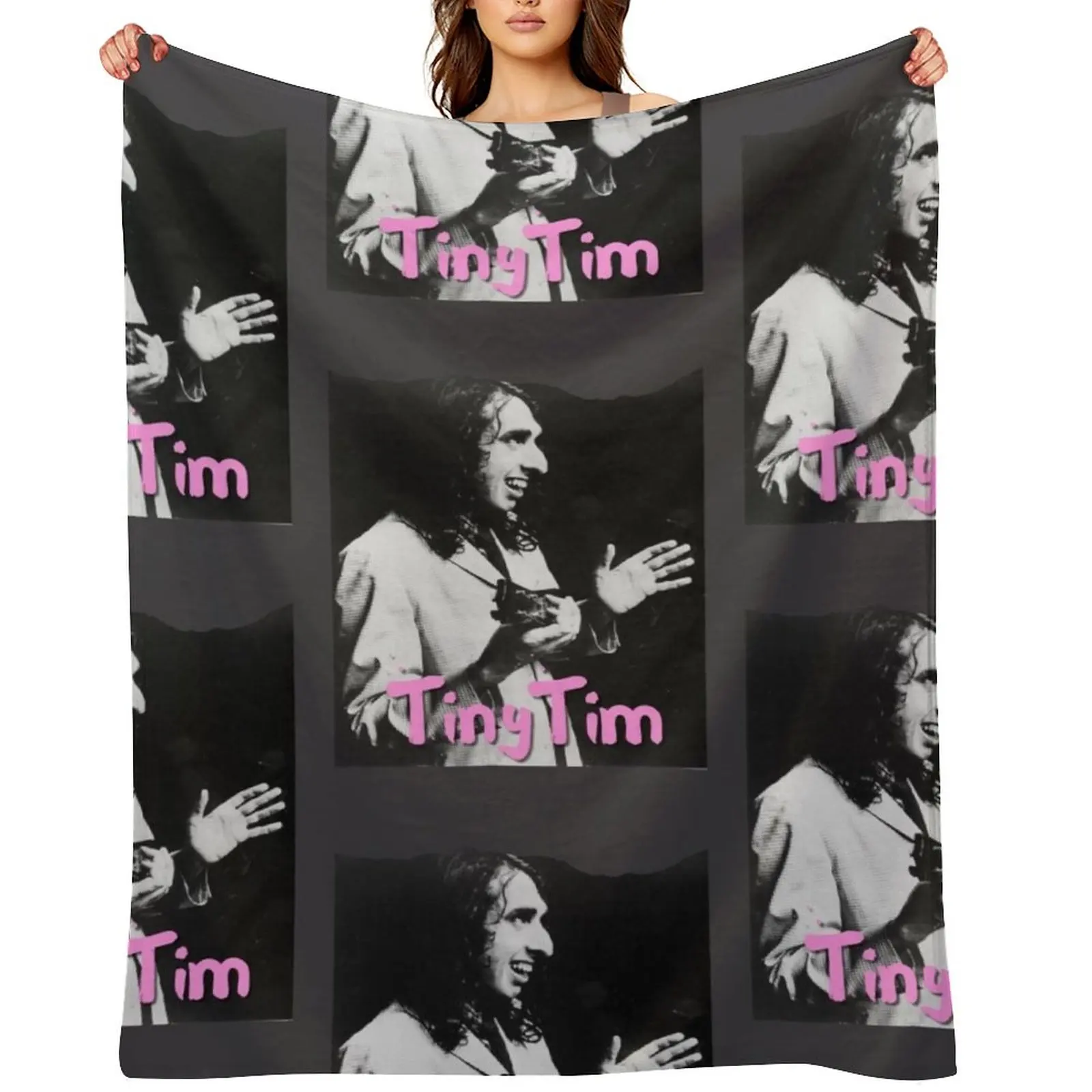 Tiny Tim Laughing - Herbert Khaury - Ukulele Throw Blanket Moving Decorative Throw Nap Sleeping Bag Sofa Cute Blankets
