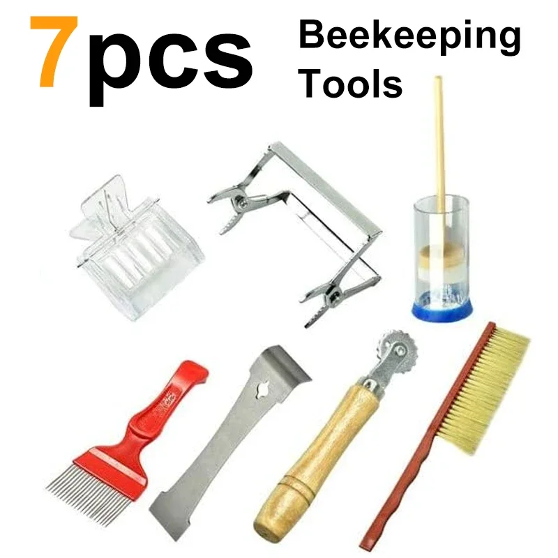 7Pcs Beekeeping Set Beekeeping Tools Set Queen Rearing System Cultivating Box Beehive Water Feeder Equipment