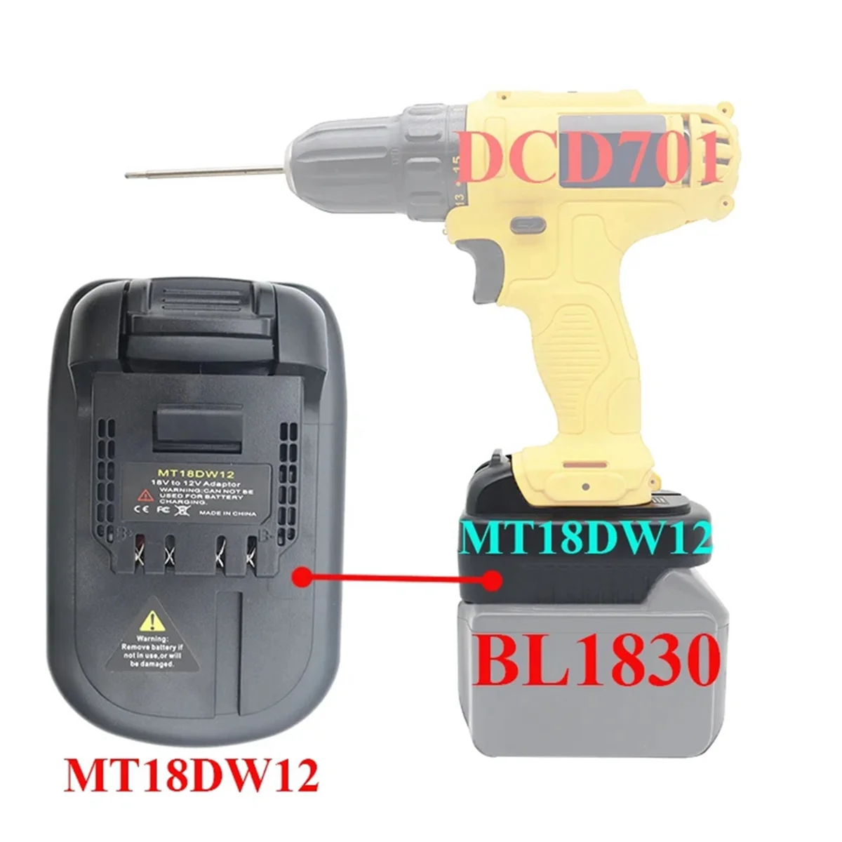 Trending Now MT18DW12 Adapter Converter for Makita 18V Li-Ion Battery for DeWalt 12V 10.8V Tool