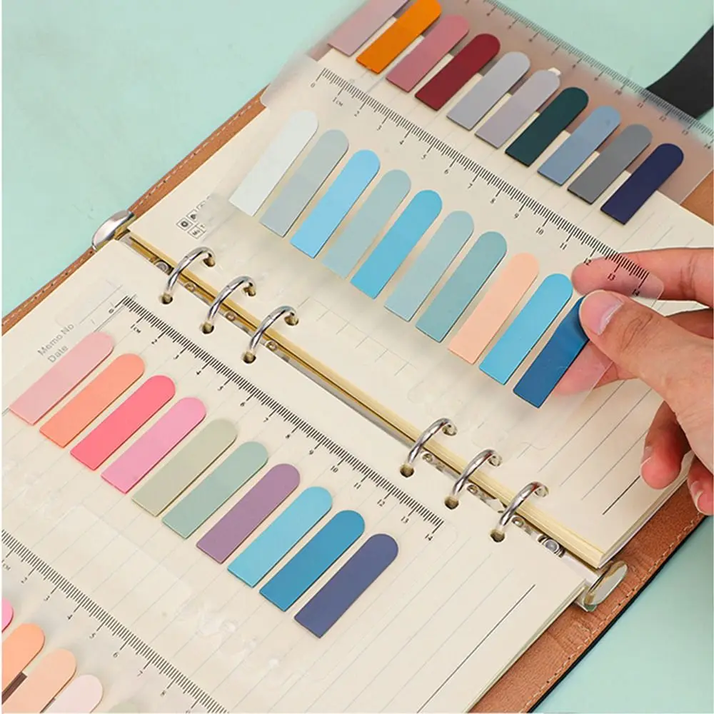 Sticky Notes Office Supplies Reading Label Tagging Stickers Index Notes Paper Index Stickers with Ruler Label Bookmark