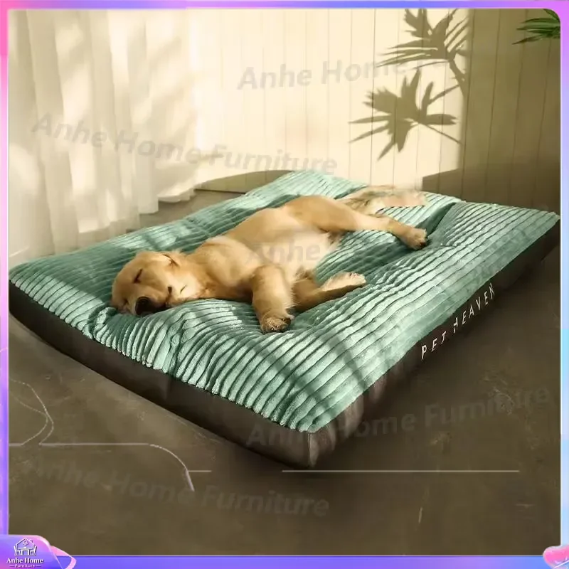 Large Dog Bed 100 Cotton Soft Removable Washable Rectangular Pet Sleeping Pad for Crate Kennel Sofa Puppy Cat Cushion Mat