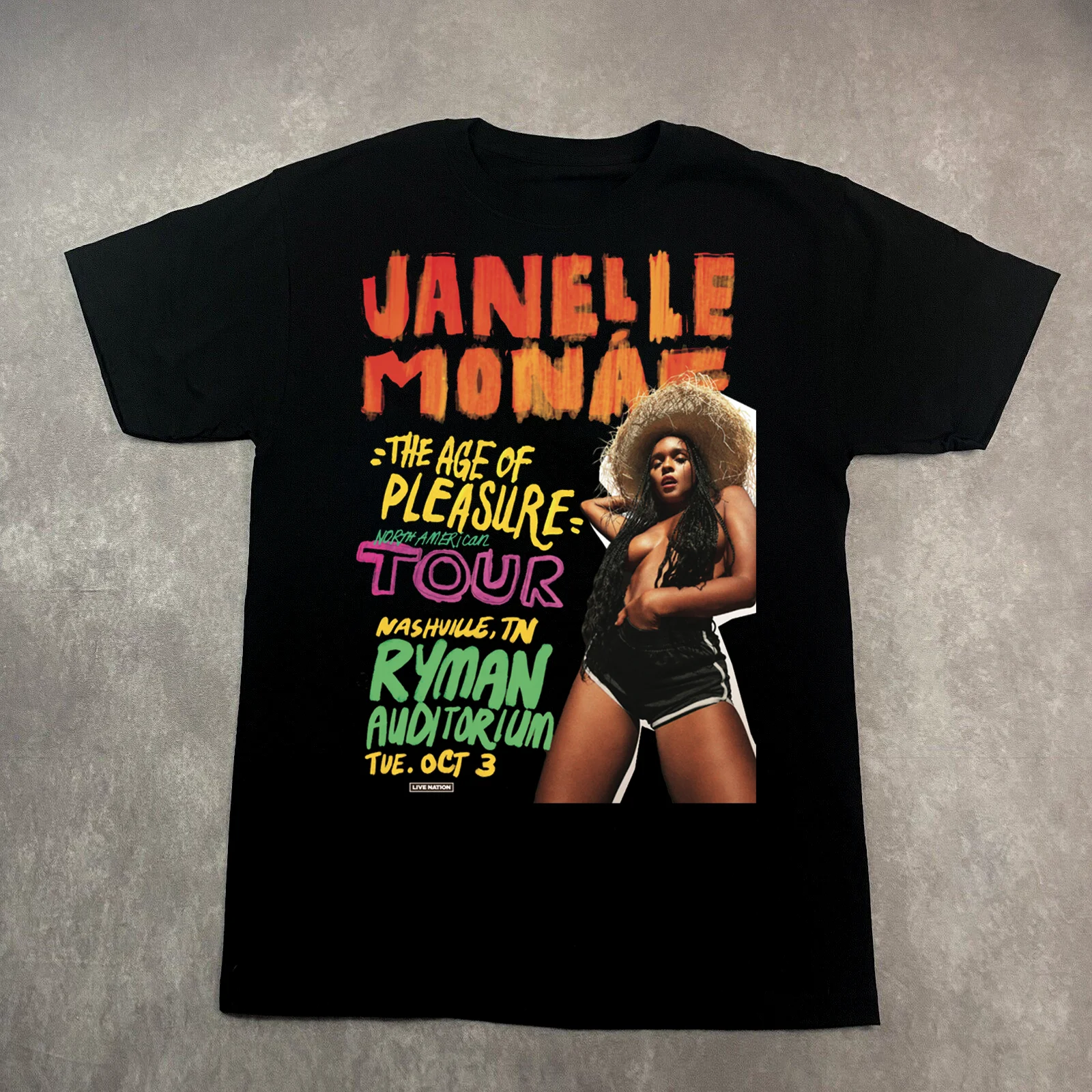 Janelle Monae – The Age of Pleasure Tour 2023 Short Sleeve T-Shirt All Size