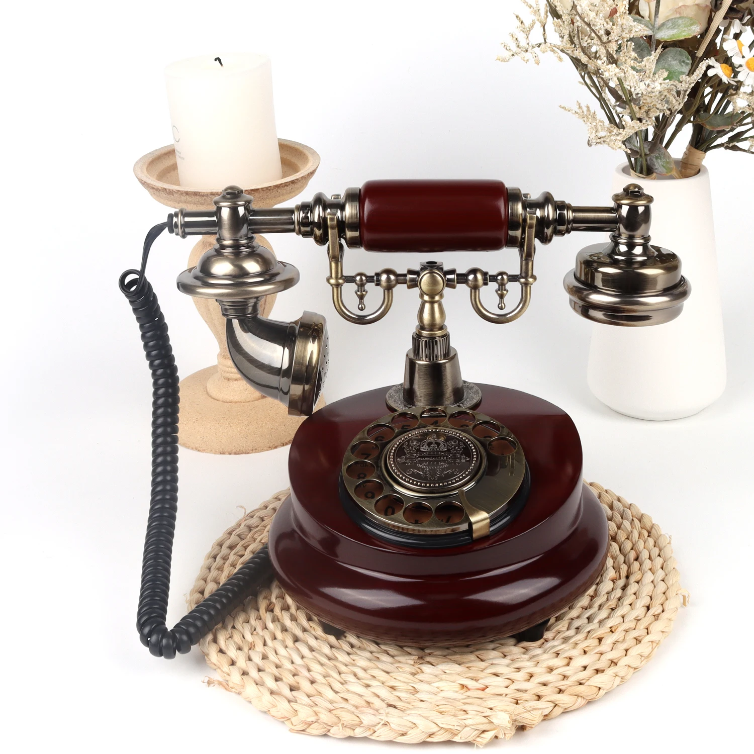 Vintage Audio Guest Book Wedding Phone Record Customized Audio Message Guest Book for Wedding, Party and Gathering Vintage Phone