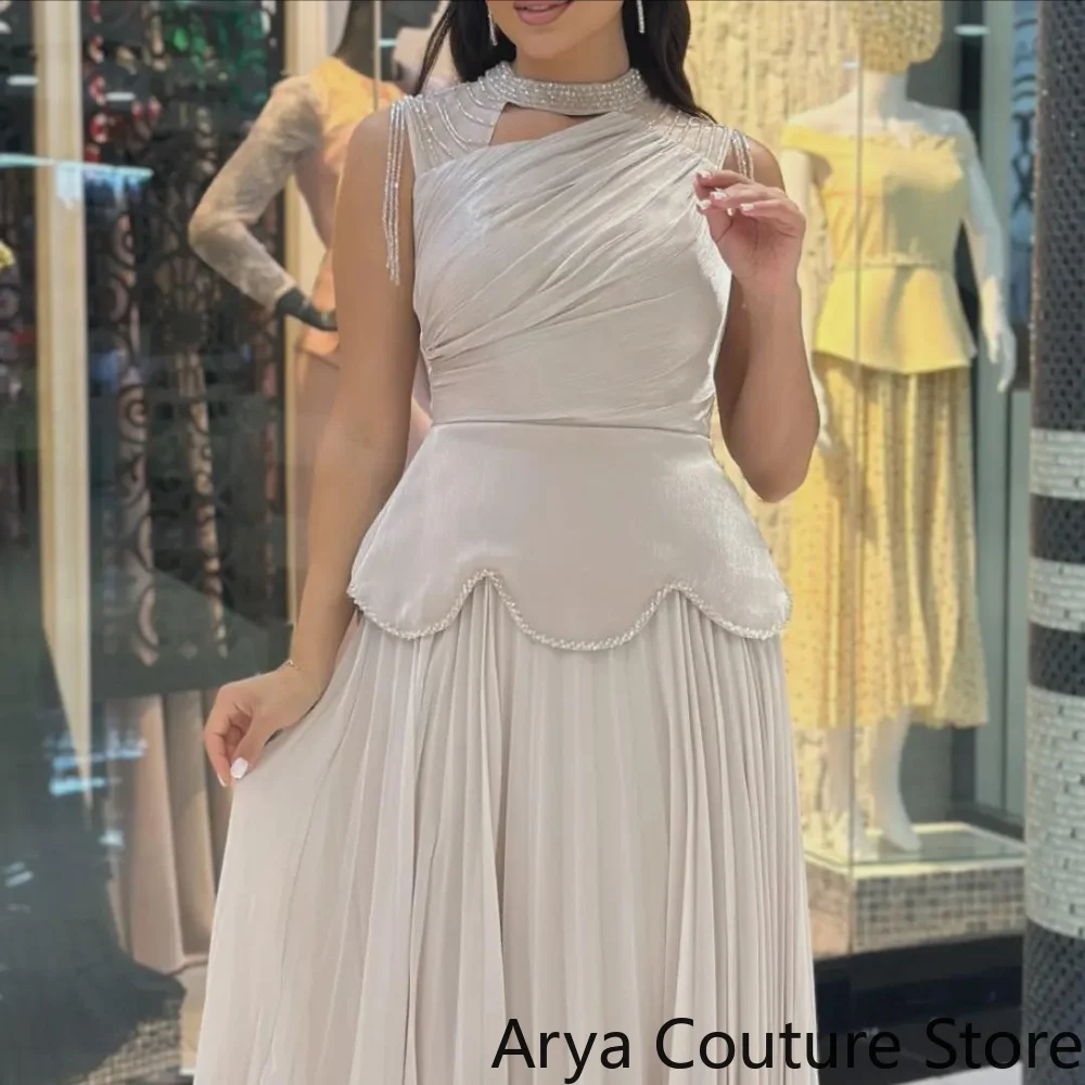 Midi Prom Dress Keyhole Cutout Lace Embroidered Straps Ruched Bodice Beaded Peplum Waist Pleated Chiffon Formal Evening Gown