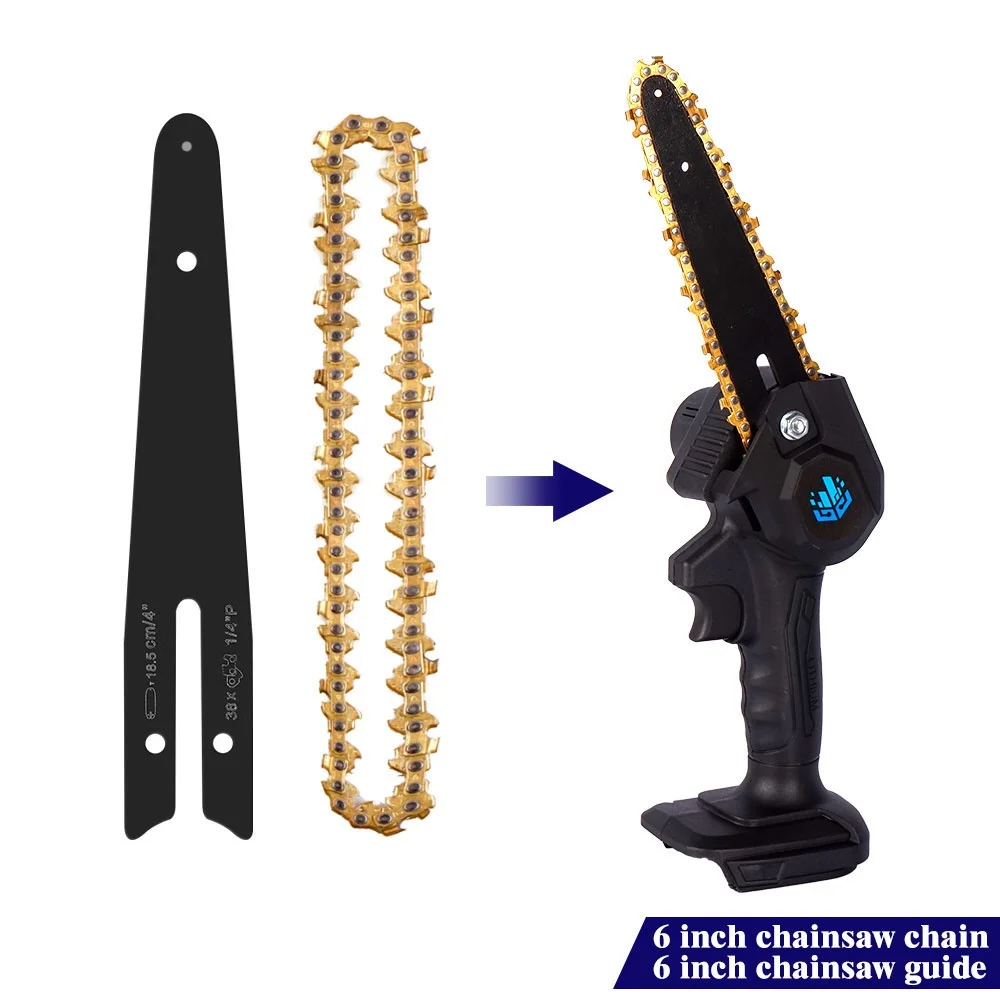 4 /6 Inch Mini Chainsaw Manganese Gold Chain Electric Chain saw Chains Electric Pruning Saw Accessory Replacement Garden Tool