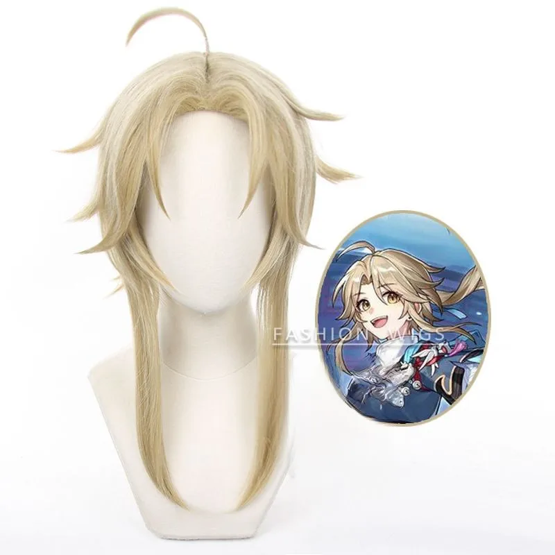 

Honkai: Star Rail Yanqing Cosplay Pigtail Wig Honkai Impact Yanqing 50cm Ponytail Long Heat Resistant Wig Party + Free Wig Cap