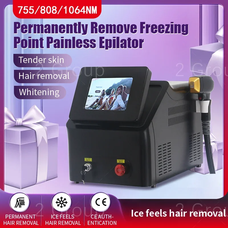 2024 New 3 Wavelength High Power 2000W 808nm Diode Laser Hair Removal Machine 808 Epilator Device For Beauty Salon