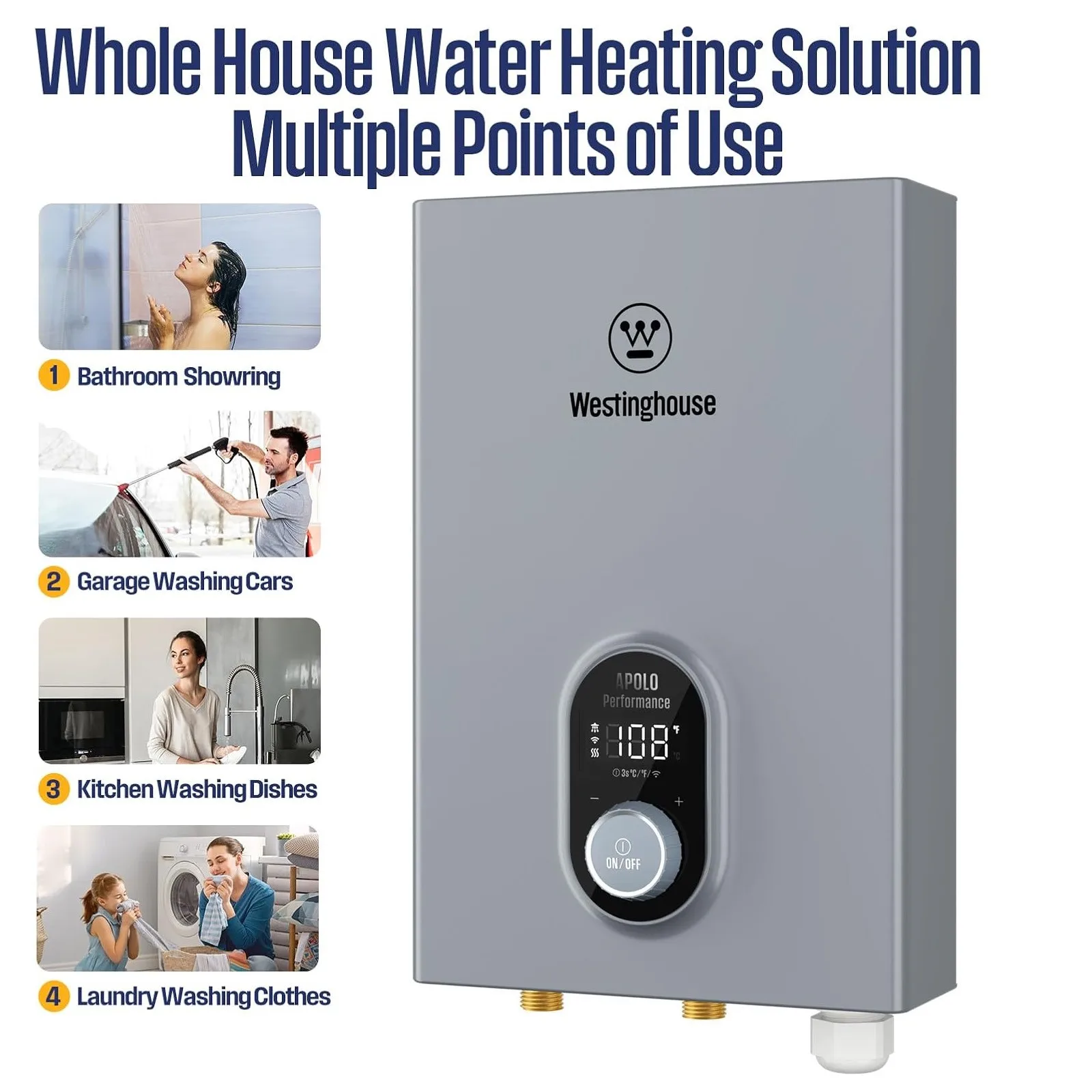 

14kW Tankless Water Heater Electric Instant,for WiFi & Amazon Alexa