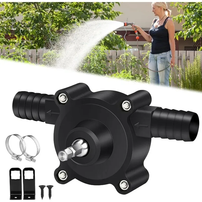 For Portable Home Garden Outdoor Tool Electric Drill Pump Diesel Oil Fluid Water Pump Hand Self-priming Liquid Transfer Pumps