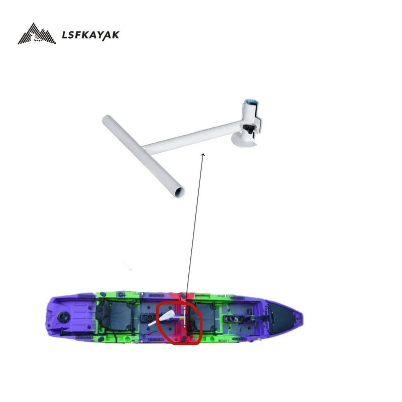 Aluminium Adjustable Reliable Motor Bracket for Solar or Tandem Fishing Kayak-Outdoor Use