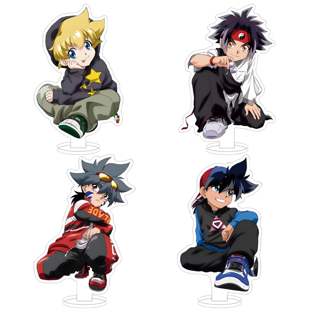 New Beyblade G Revolution Rei Masamune Max Tate Kai Hiwatari Tyson Granger Chibi Anime Figure mini Acrylic stand desk ornament