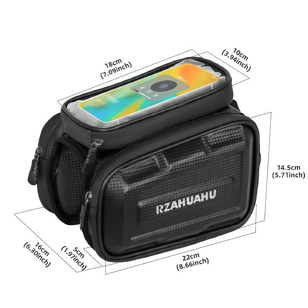 1Pcs Bike Phone Bag Front Frame Top Tube Pouch Waterproof Cycling Handlebar Mount Holder Case for 7