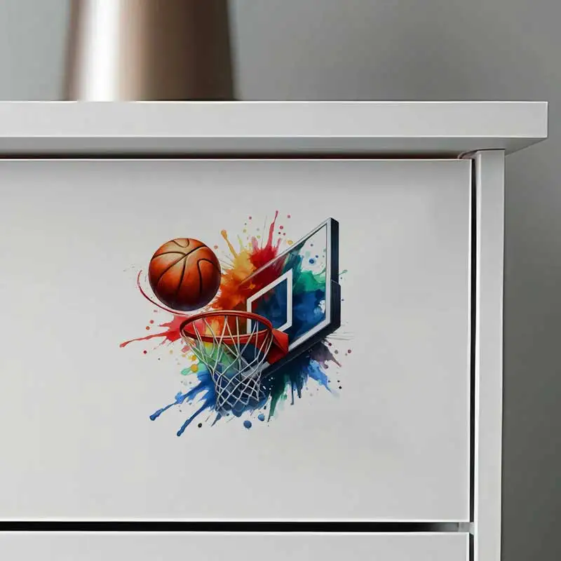 Basketball net fashion basketball hoop sports art wall sticker living room sofa background decoration PVC wallpaper CM98