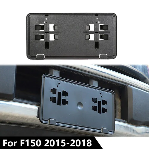 Cubierta de soporte de montaje de placa de matrícula de parachoques delantero para Ford F150 2015-2017