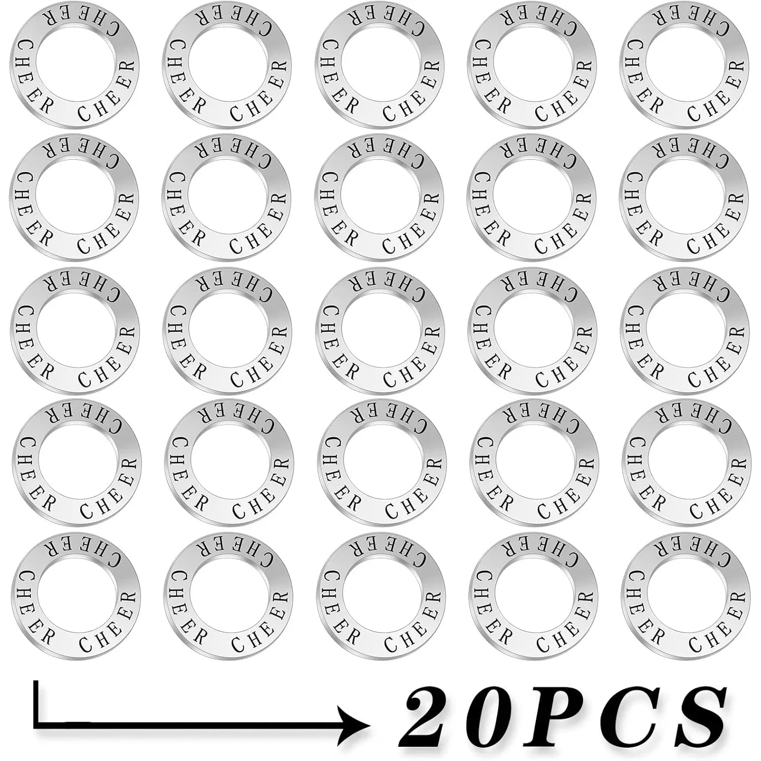 20 قطع يهتف السحر "تتتف" مختوم دائرة مستديرة سحر سبيكة الهتاف سحر موصل ل قلادة سوار صنع المجوهرات
