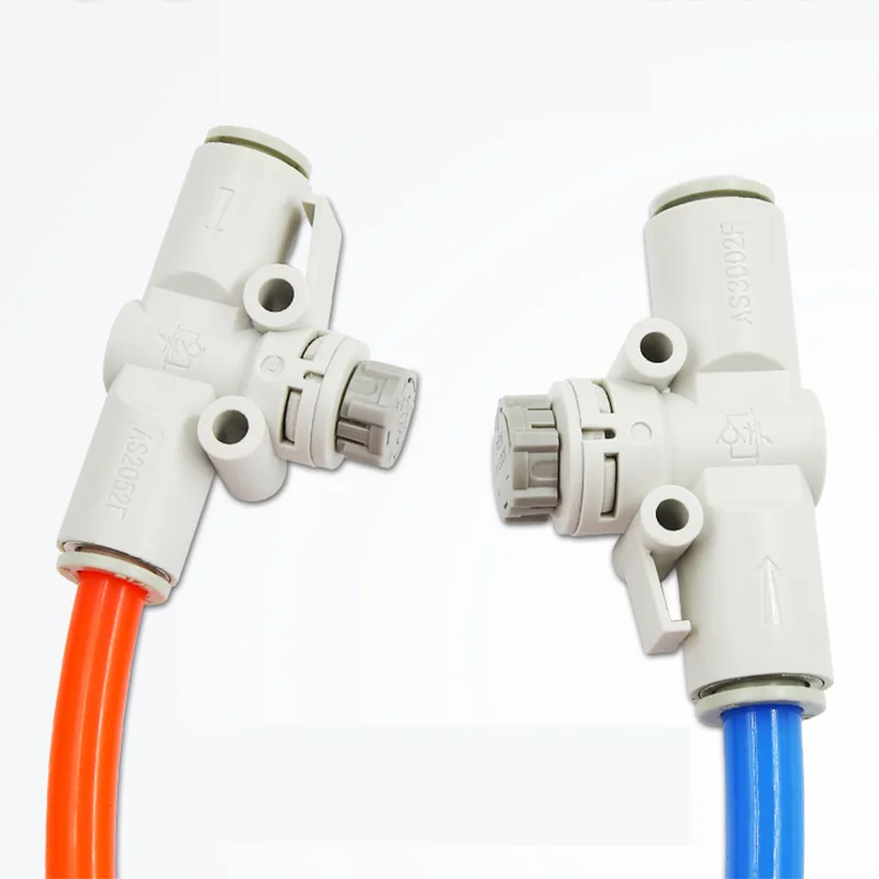 10PCS/Lot SMC Type Speed Controller with One-touch Fitting Pneumatic Fitting AS1002F AS2002F AS2052F AS3002F AS4002F