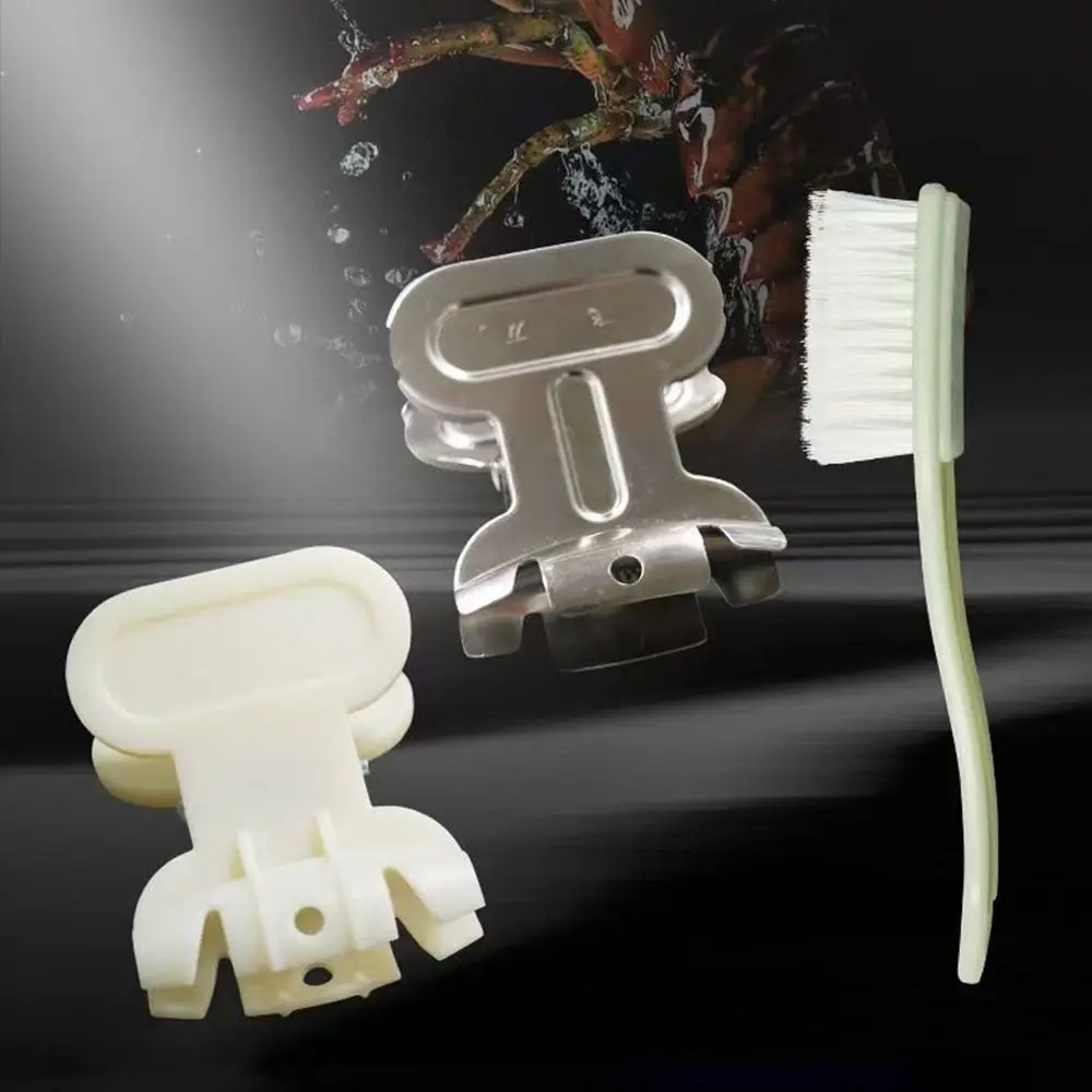 Durable with Brush Set Crayfish Cleaning Clip Handheld Anti-Pinch Crayfish Washer Tool Crayfish Washing Holder Home Kitchen