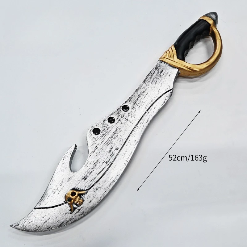 Cuchillo para cortar pirata de 52cm/20,47 pulgadas, juguete de Material PU, armas de goma suave, modelos de adornos periféricos, colecciones, personajes de Cosplay