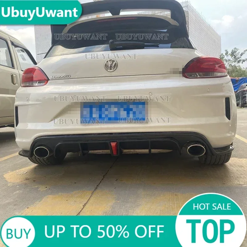 

Rear Bumper Diffuser Lip Spoiler For Volkswagen Scirocco 2009 2010 2011-2013 (only for R) MATT BLACK/GLOSSY BLACK/CARBON COLOR