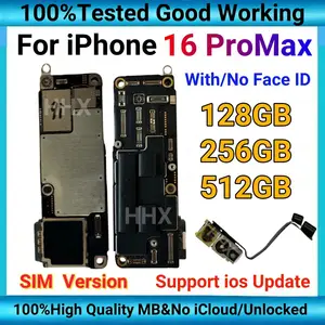 Bilashmart iPhone 16 Pro Max Motherboard With Face ID Main Logic Board Chips Plate 100%Tested Unlocked SIM Version US Plate
