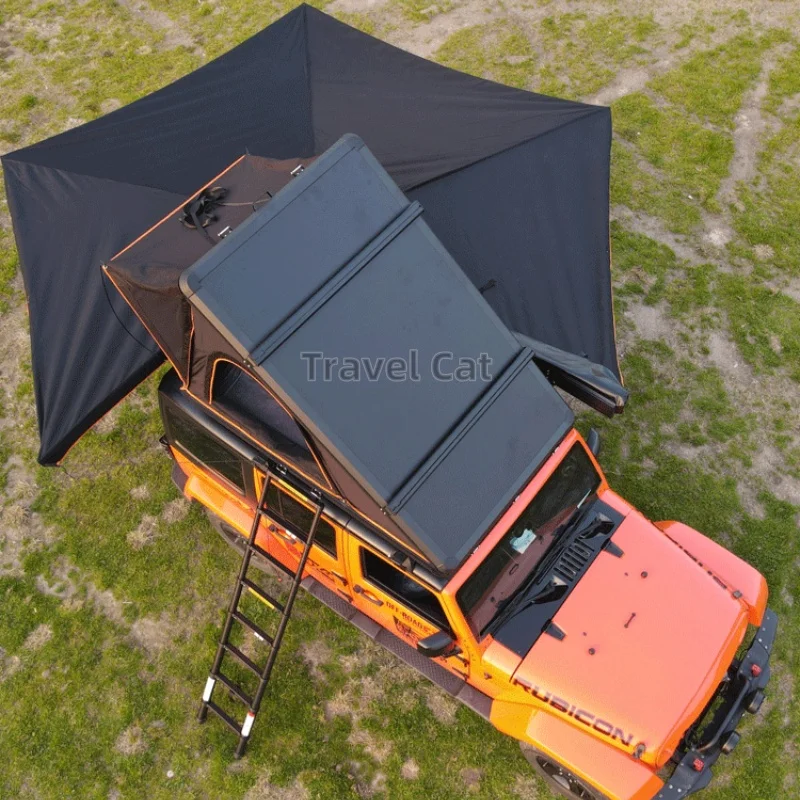 Modern Oxford UV waterproof portable outdoor large single pole aluminum pole camping spider tent 4